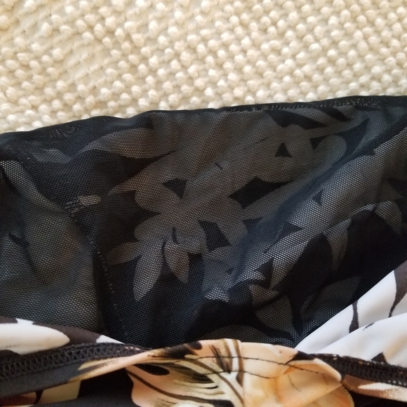BIKINI BAY 1 Piece Ruched Brown/Black Swimsuit - Picture 7 of 10